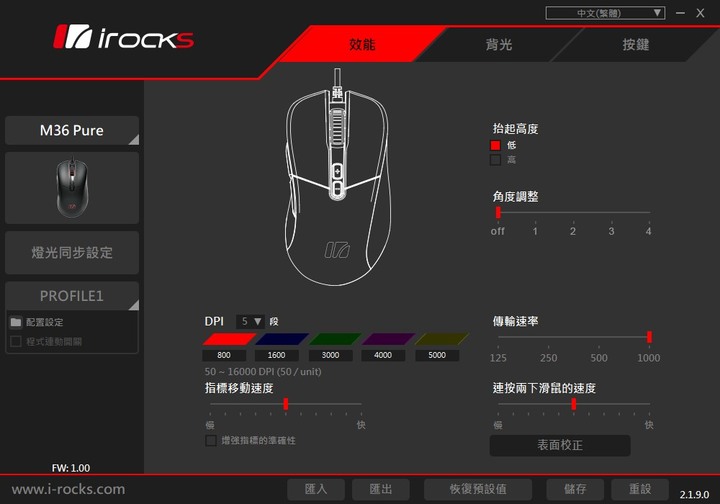 全面性提升 irocks M36 PURE