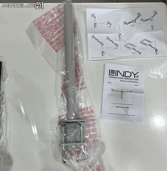 [開箱] 顯示器好幫手 LINDY 林帝 40692 C型夾鉗式支桿/ 40695 短旋支臂