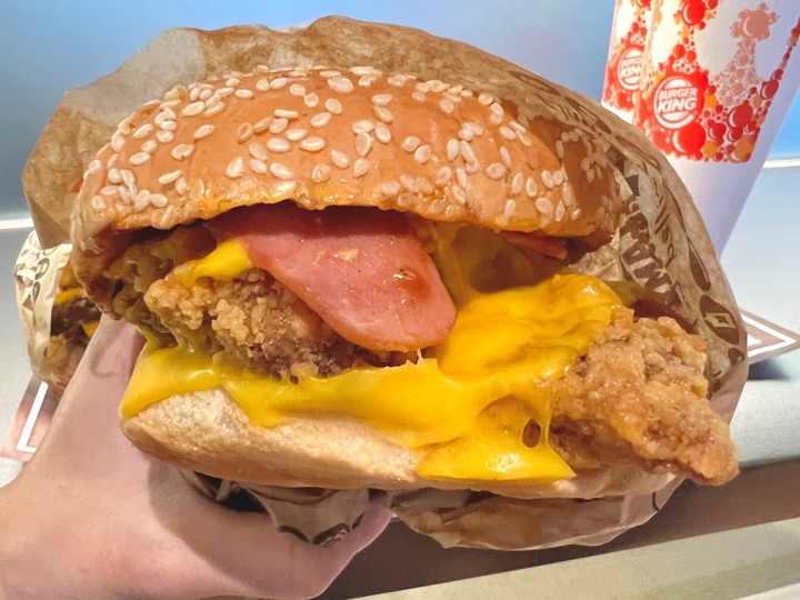開箱漢堡王勁濃重磅雙牛堡+勁濃重磅雙層辣雞堡