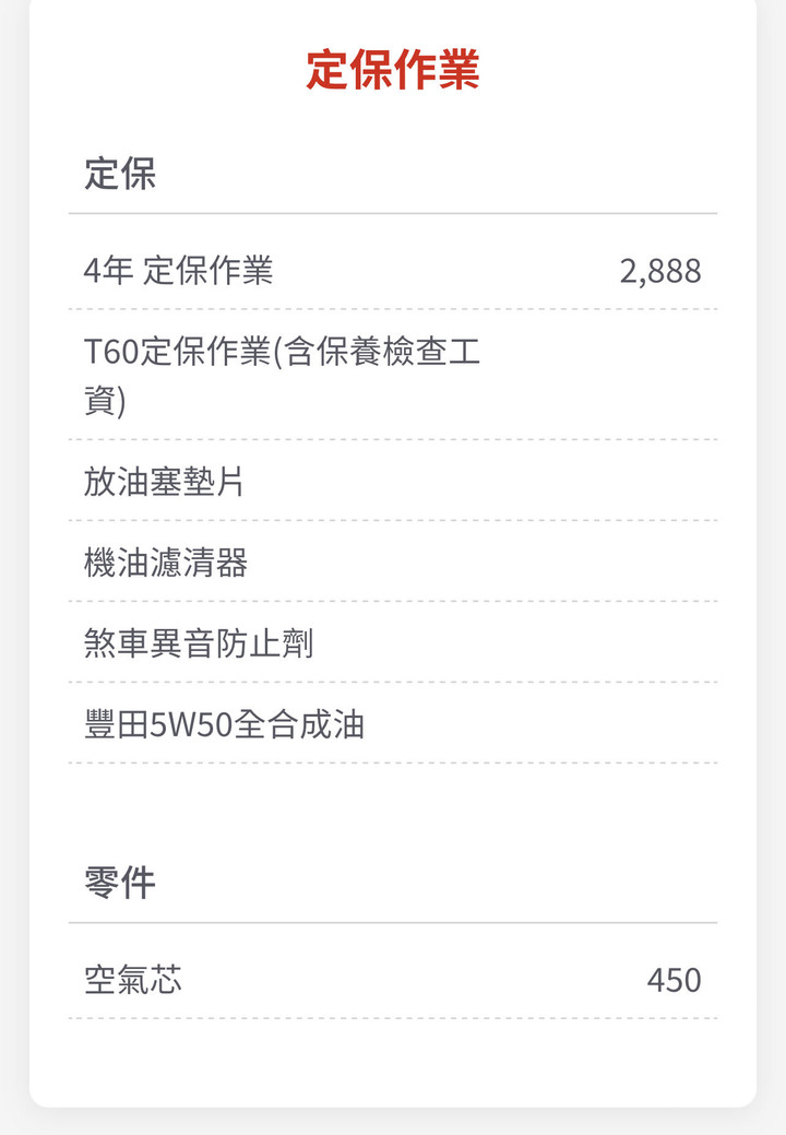 想問一下Altus 11.5 代5.5年原廠保養費用（手機排版請見諒
