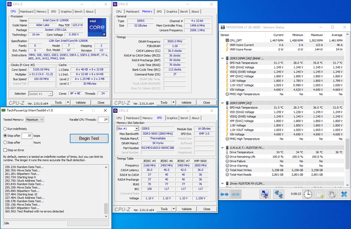 TOUGHRAM XG RGB D5 5600MT/s 2x16GB kit white開箱