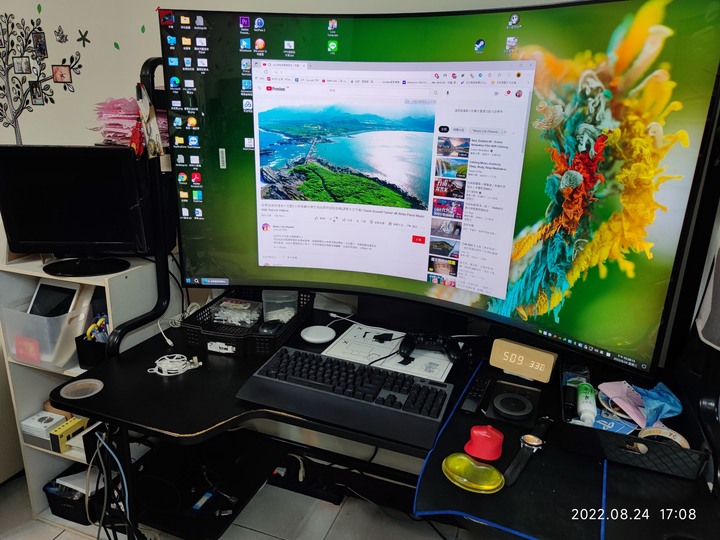 三星 55吋 Odyssey Ark Mini LED 曲面電競顯示器 「簡 易 開 箱」