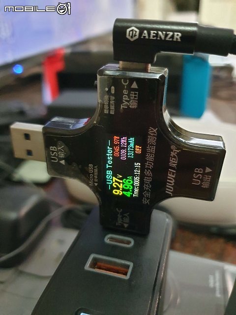 更新! 簡易測試分享90W頭(閃極S90及AUKEY PA-B6S) 及同軸線