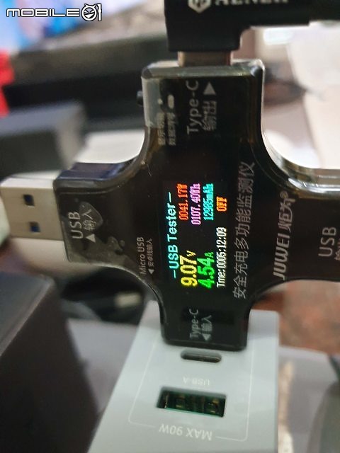 更新! 簡易測試分享90W頭(閃極S90及AUKEY PA-B6S) 及同軸線