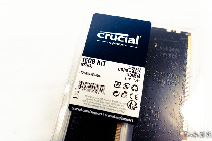 點我看大圖 【開箱】DDR5元年開啟!? 美光 DDR5 4800CL40 8G*2