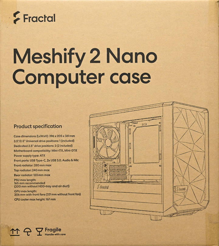 Fractal Design Meshify 2 Nano機殼開箱
