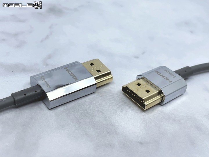 [開箱] WaveSplitter威世波 HDMI 2.1線、LINDY林帝 鉻系列 HDMI 2.0極細線+轉向接頭