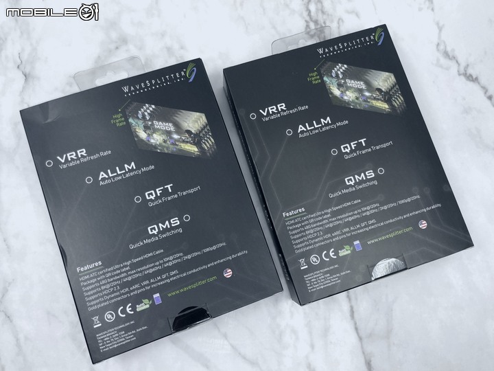 [開箱] WaveSplitter威世波 HDMI 2.1線、LINDY林帝 鉻系列 HDMI 2.0極細線+轉向接頭