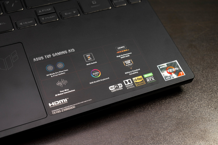 令人意外的低調超值選,ASUS TUF Gaming A15 FA507RM