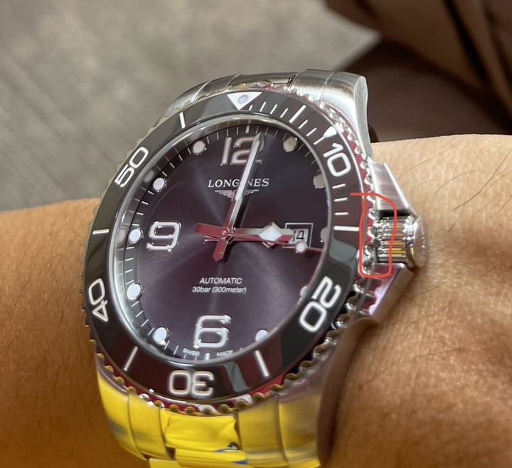 錶冠鎖著的時候的縫隙