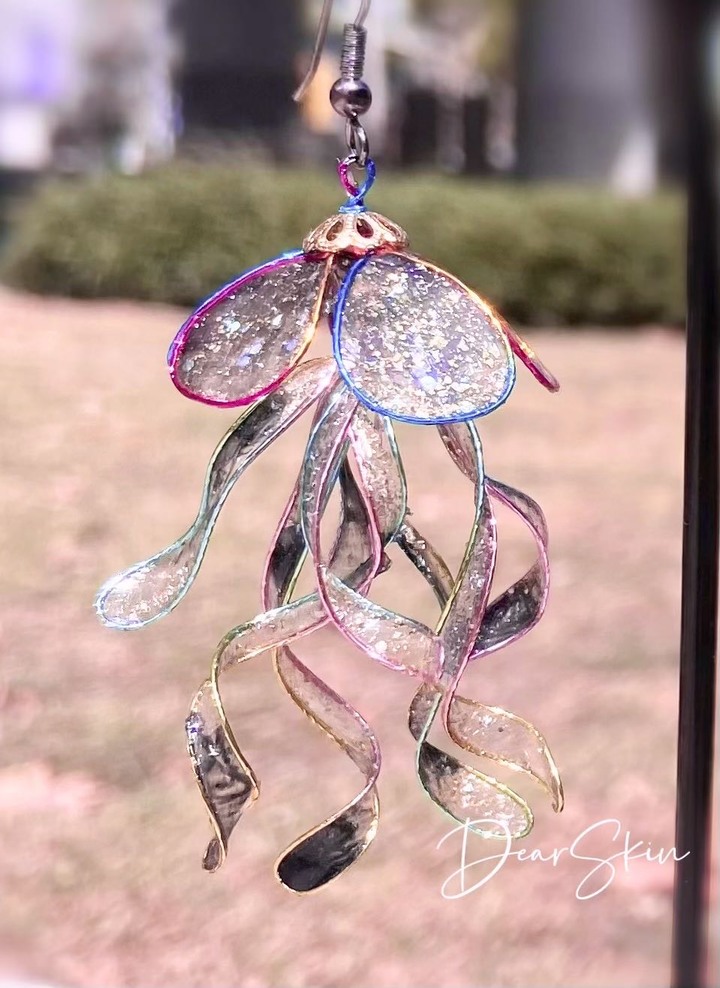 2022.8.20水晶花飾課程-水母耳環（示範作品）