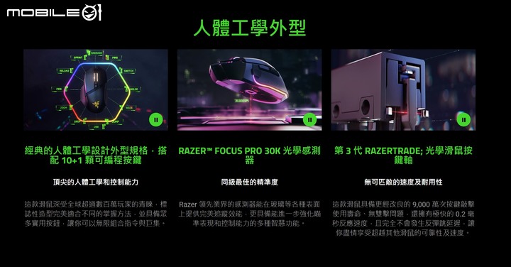 Razer 推出 Basilisk V3 Pro 滑鼠 整合自家頂尖規格滿足玩家更多需求