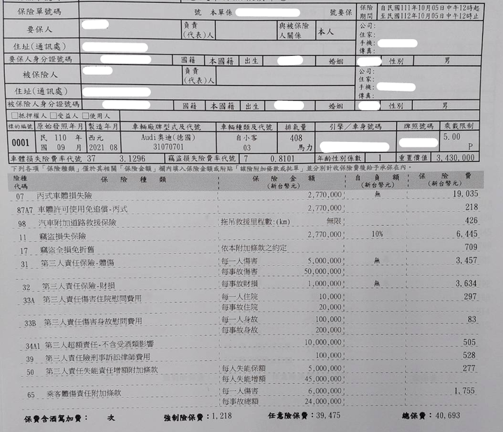 audi e-tron保險選擇