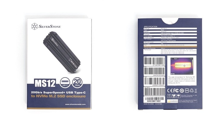 USB3.2 Gen2 x2 20Gbps External SSD, SilverStone MS12 Enclosure with Acer FA100 1TB SSD