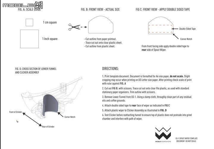 EG-1 的 DIY 撥片。 (spout wiper)
