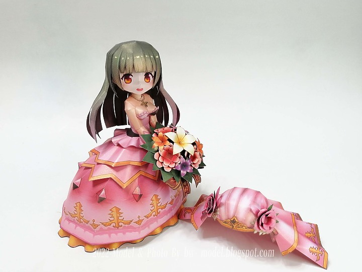 白貓Project 白色祝福的聖女 露雪 紙模型 製作 Louche Paper Craft