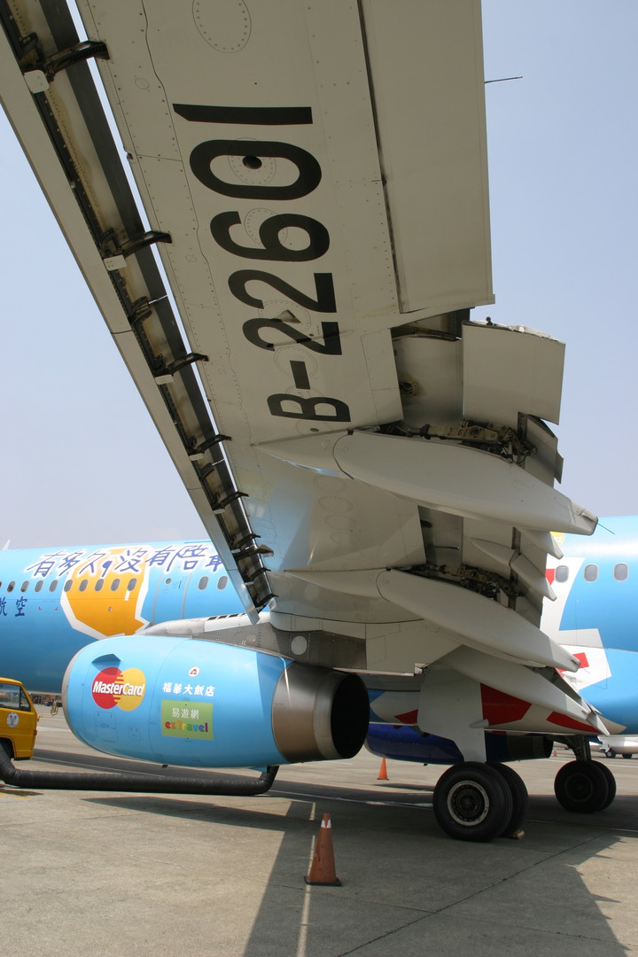 台灣少見的雙面不同色彩繪機 B-22601