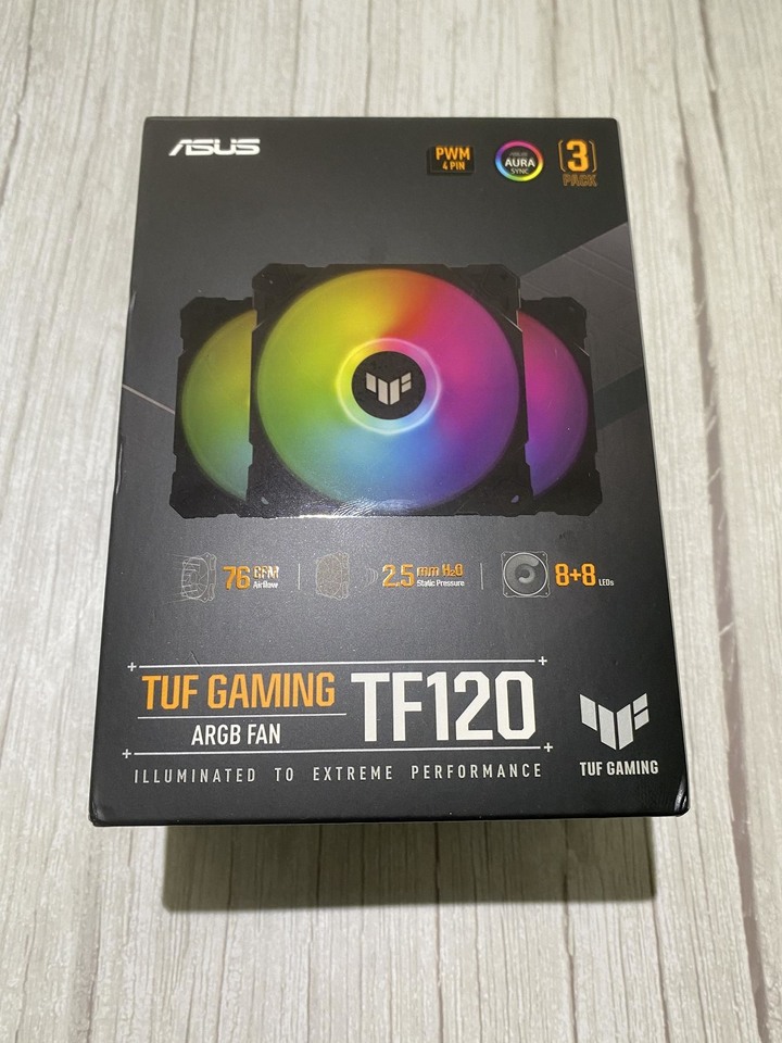 TUF GAMING TF 120 ARGB 抗震耐用、雙倍燈珠色彩更斑斕 風扇開箱體驗