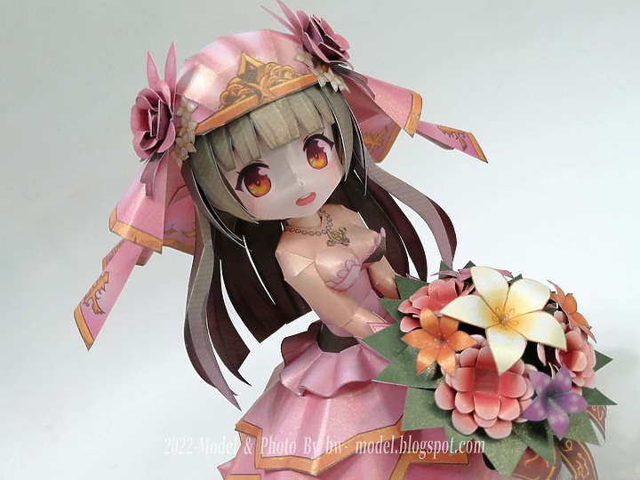 白貓Project 白色祝福的聖女 露雪 紙模型 製作 Louche Paper Craft