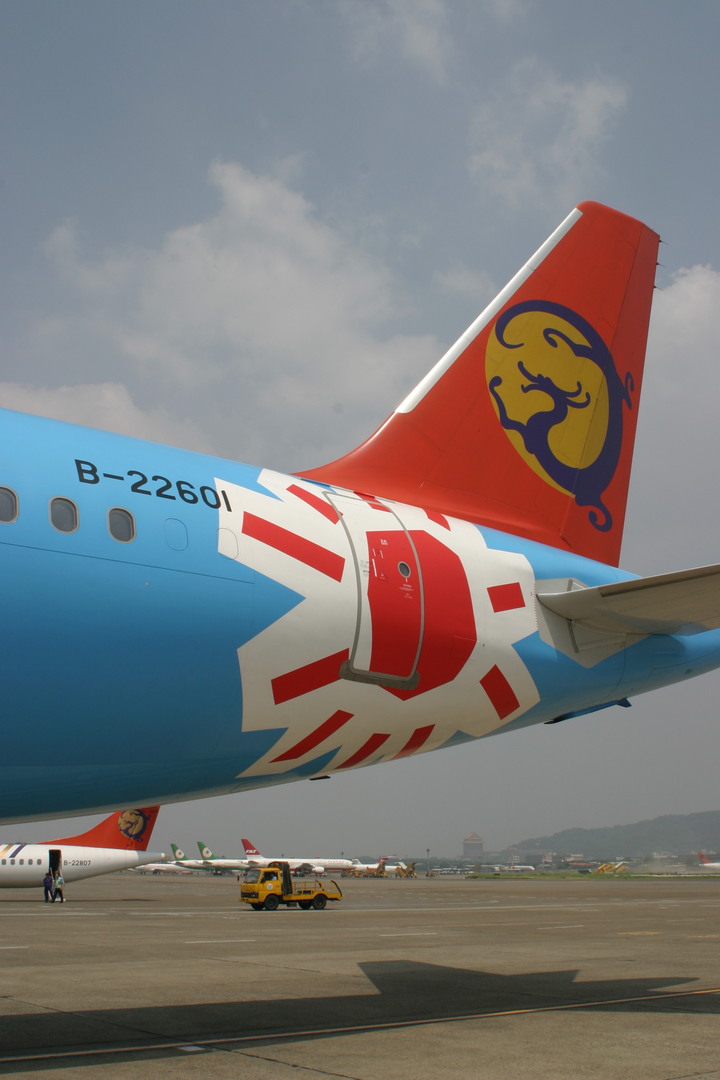 台灣少見的雙面不同色彩繪機 B-22601