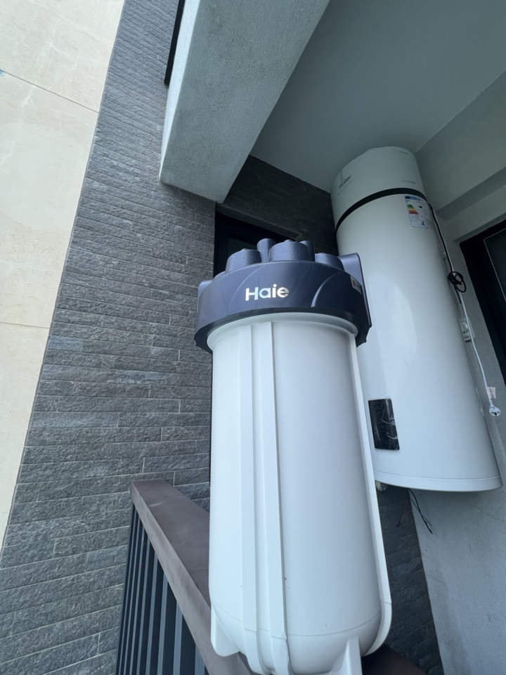 開箱海爾熱泵熱水器+海爾除氯中央淨水罐