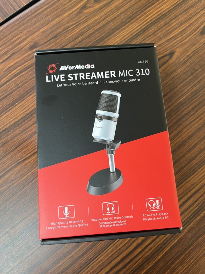 [新品開箱] 圓剛 麥克風AM310 白化版