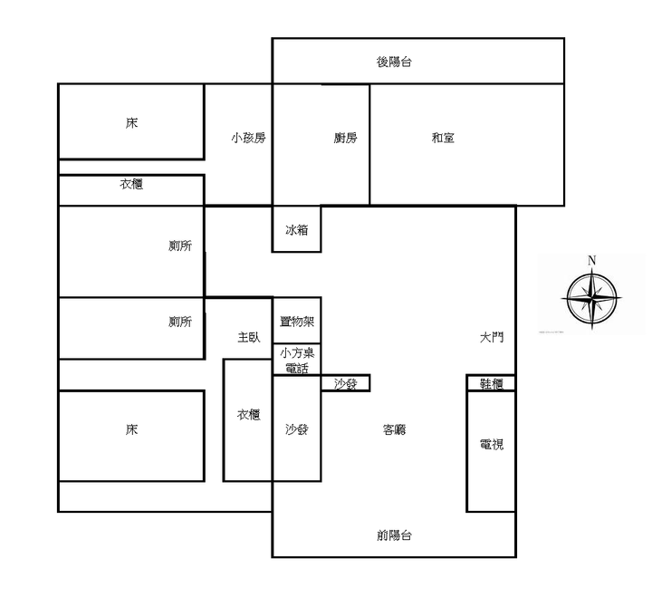 最近想換沙發,冰箱及魚缸位置建議