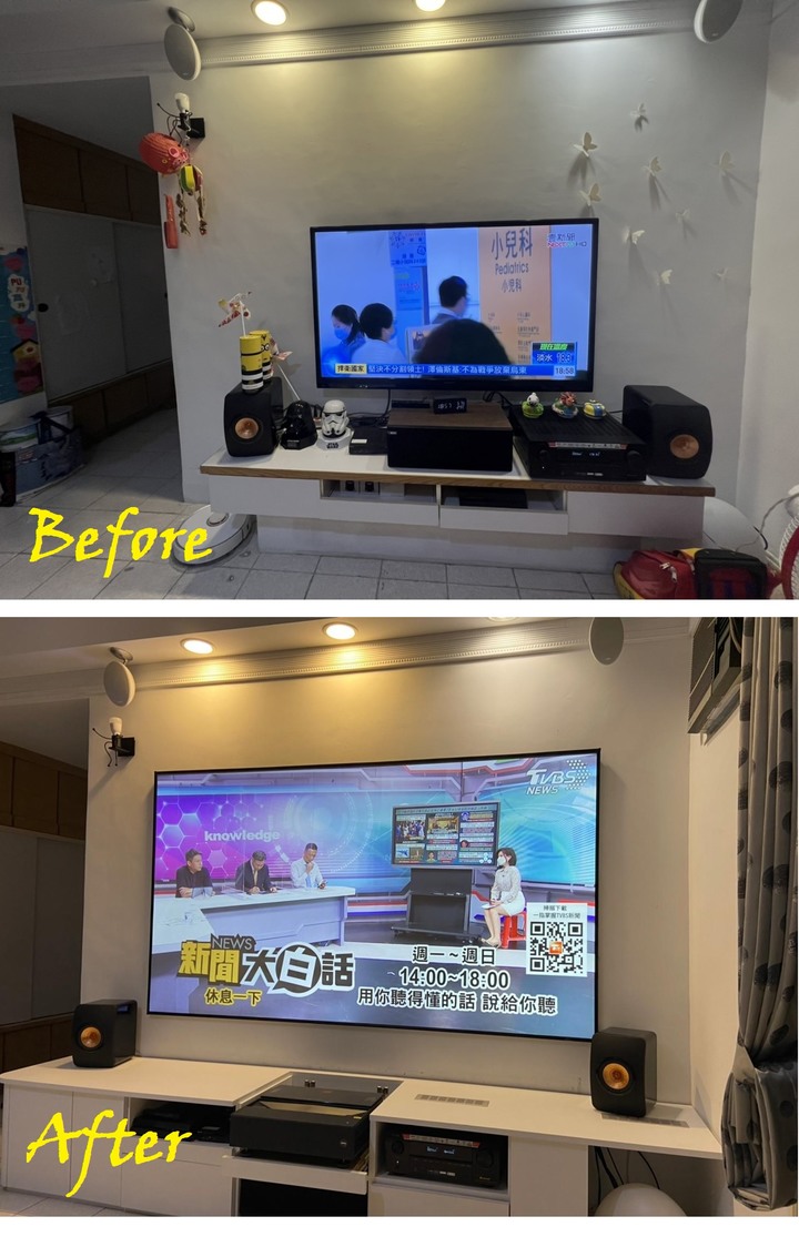 50吋變到100吋雷射電視超有感升級 ( BenQ V7050i )
