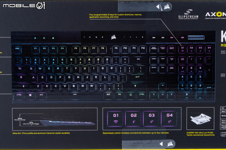 CORSAIR K100 AIR 無線機械鍵盤開箱試用 以超輕薄設計搭配 ULP 機械軸創造流暢輸入體驗