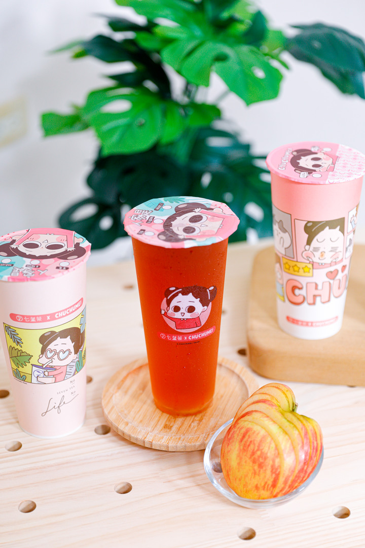 七盞茶宜蘭神農店，超萌啾啾妹聯名款七盞紅萃