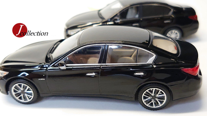 三大品牌1:43比例黑色Infiniti Q50模型車特色分享