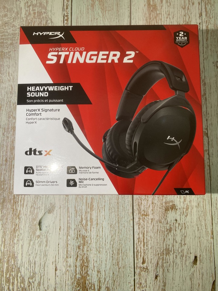 HyperX Cloud Stinger 2 電競耳機 影音遊戲好伴侶、DTS Headphone:X 空間技術加持