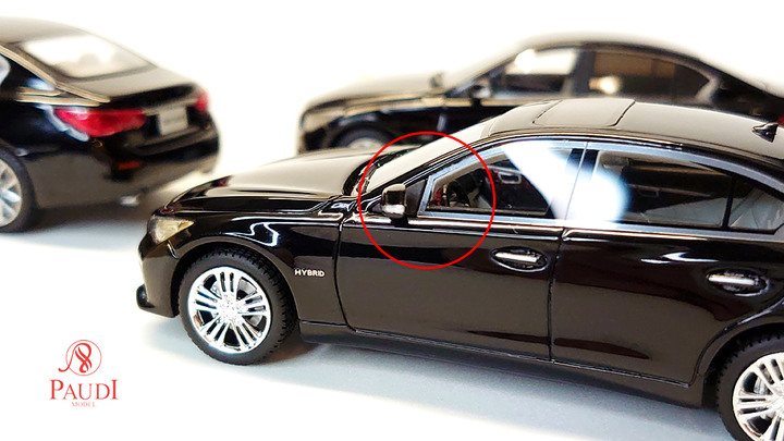 三大品牌1:43比例黑色Infiniti Q50模型車特色分享