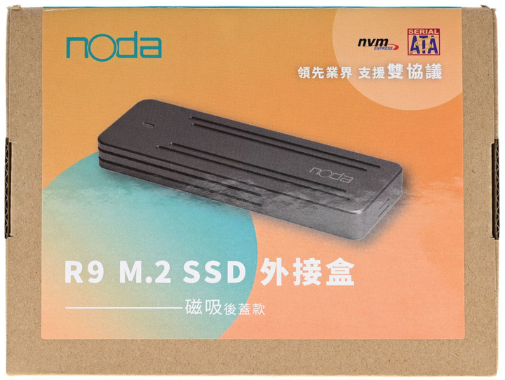 noda R9磁吸後蓋款M.2 NVMe_SATA兩用SSD外接盒簡介及測試
