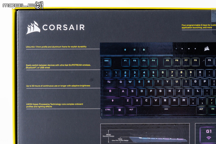 CORSAIR K100 AIR 無線機械鍵盤開箱試用 以超輕薄設計搭配 ULP 機械軸創造流暢輸入體驗