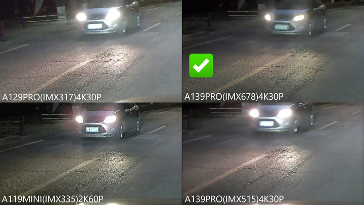 點我看大圖 2022新款A139 PRO 3CH (IMX678,starvis 2代)對比,夜間驚喜連連