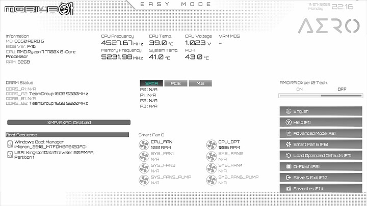點我看大圖 入門創作系無光害 GIGABYTE B650 AERO G / AMD R7 7700X 開箱