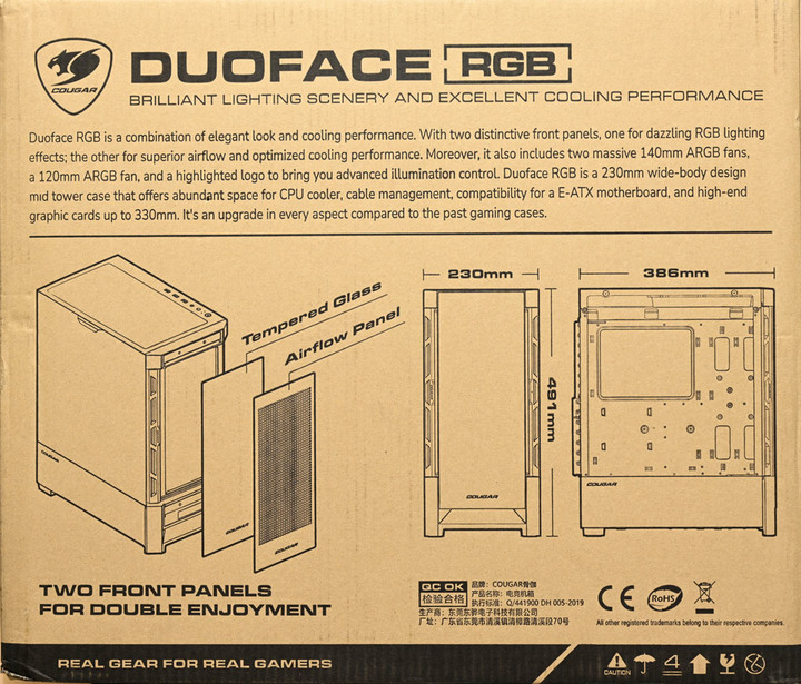 Cougar DUOFACE RGB機殼開箱