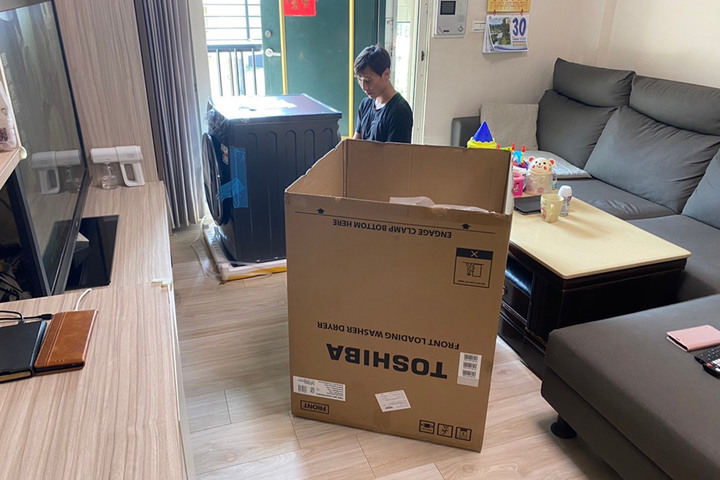 開箱|TOSHIBA東芝12KG洗脫烘變頻滾筒洗衣機TWD-BM130GF4TA聯網.超微奈米泡泡