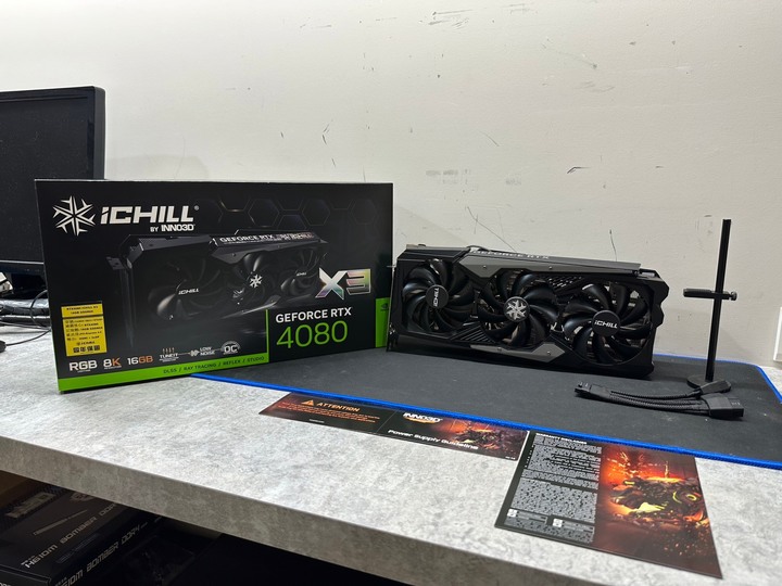 映眾Inno3D GeForce RTX 4080 16GB iCHILL X3 顯示卡開箱