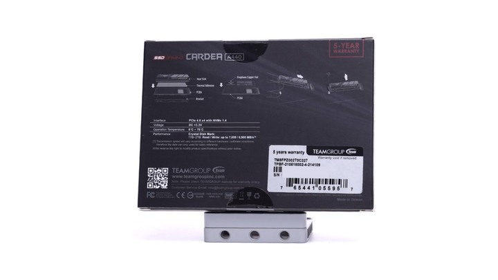 點我看大圖 散熱片買一送一?筆電桌機都適合的頂級 SSD!T-FORCE CARDEA A440 2T