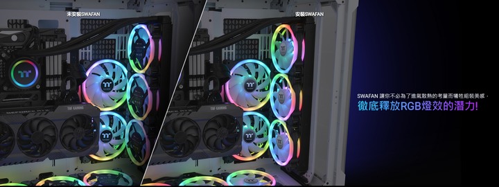 [開箱] 新舊電腦皆可RGB TT曜越 SWAFAN120 三入組