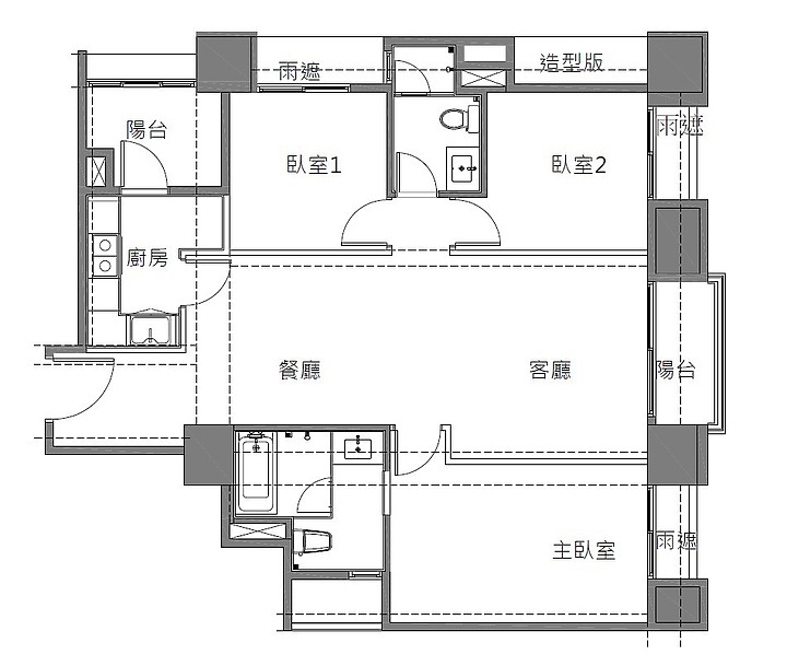 點我看大圖 【開箱】黑灰白+塗料打造現代極簡居所