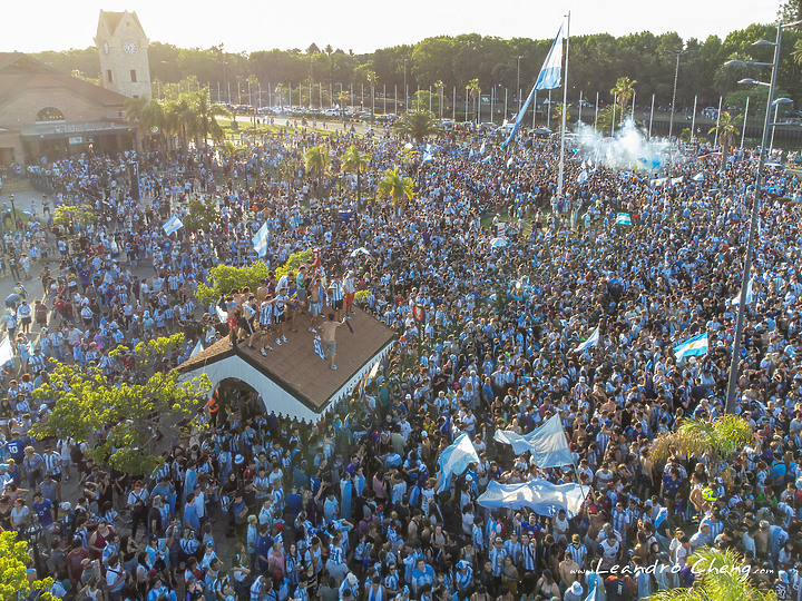 阿根廷3:0戰勝克羅埃西亞, 取得決賽門票後的阿根廷街頭慶祝