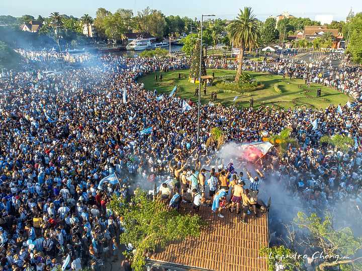 阿根廷3:0戰勝克羅埃西亞, 取得決賽門票後的阿根廷街頭慶祝