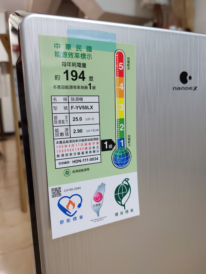 [開箱!] Panasonic F-YV50LX 變頻高效型除濕機，省電環保更省錢！