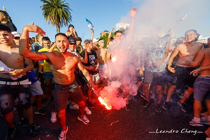 阿根廷3:0戰勝克羅埃西亞, 取得決賽門票後的阿根廷街頭慶祝