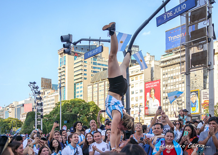 阿根廷3:0戰勝克羅埃西亞, 取得決賽門票後的阿根廷街頭慶祝