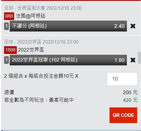 世足總冠軍賽必贏的下注玩法?