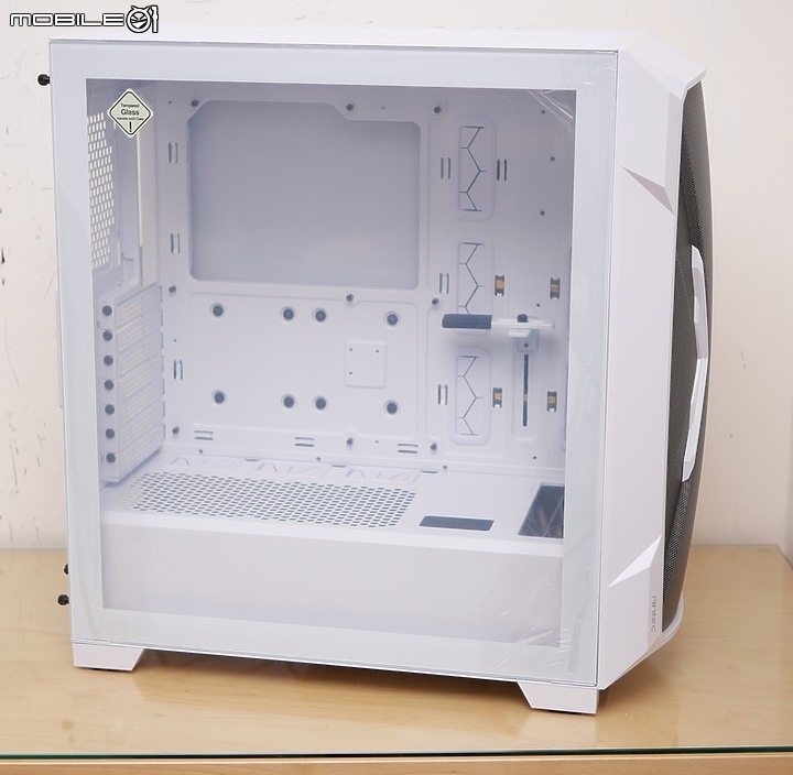 點我看大圖 灰白 X 網設計 Antec DP505 WHITE 中塔機殼開箱